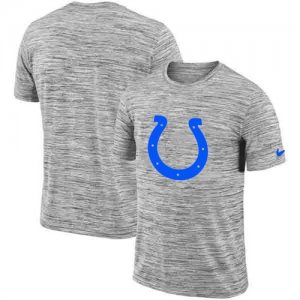 Indianapolis Colts Heathered Black Sideline Legend Velocity Travel Performance T Shirt