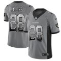 Nike Raiders #28 Josh Jacobs Gray Drift Fashion Limited Jersey
