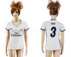 Womens Real Madrid #3 Pepe Home Soccer Club Jersey