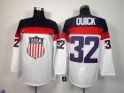 2014 Olympic Team USA #32 Jonathan Quick White Stitched NHL
