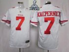 2013 Super Bowl XLVII NEW San Francisco 49ers 7 Colin Kaepernick White Jerseys (Game)