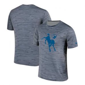 Men\'s Indianapolis Colts Nike Gray Black Striped Logo Performance T-Shirt