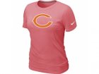 Women Chicago Bears Pink Logo T-Shirt