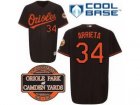 mlb Baltimore Orioles #34 Jake Arrieta Black Cool Base[20th Anniversary Patch]