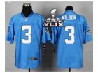 2015 Super Bowl XLIX Nike jerseys seattle seahawks #3 wilson lt.blue[Elite]