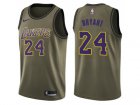 Men Nike Los Angeles Lakers #24 Kobe Bryant Green Salute to Service NBA Swingman Jersey