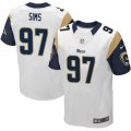 Mens Nike Los Angeles Rams #97 Eugene Sims Elite White NFL Jersey