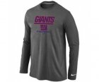 Nike New York Giants Critical Victory Long Sleeve T-Shirt D.Grey