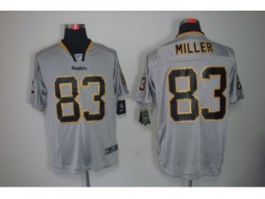 Nike NFL Pittsburgh Steelers #83 Heath Miller grey jerseys[Elite lights out]