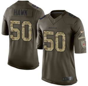 Men\'s Nike Cincinnati Bengals #50 A.J. Hawk Limited Green Salute to Service NFL Jersey