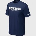 Nike Dallas Cowboys Sideline Legend Authentic Font T-Shirt D.Blue