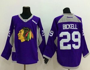 NHL Chicago Blackhawks #29 BICKELL Stitched purple jerseys