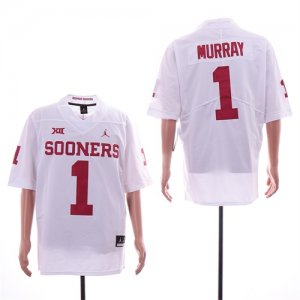 Oklahoma Sooners #1 Kyler Murray White College Football Jersey