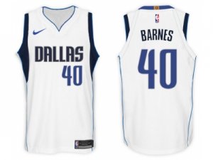 Nike NBA Dallas Mavericks #40 Harrison Barnes Jersey 2017-18 New Season White Jersey
