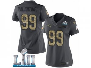 Women Nike New England Patriots #99 Vincent Valentine Limited Black 2016 Salute to Service Super Bowl LII NFL Jersey