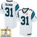 Nike Carolina Panthers #31 Charles Tillman White Super Bowl 50 Men Stitched NFL Elite Jersey