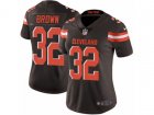 Women Nike Cleveland Browns #32 Jim Brown Vapor Untouchable Limited Brown Team Color NFL Jersey