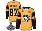 Youth Reebok Pittsburgh Penguins #87 Sidney Crosby Premier Gold 2017 Stadium Series 2017 Stanley Cup Champions NHL Jersey