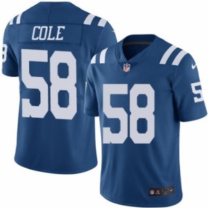 Mens Nike Indianapolis Colts #58 Trent Cole Limited Royal Blue Rush NFL Jersey
