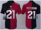 Nike Women Arizona Cardinals #21 Patrick Peterson Red-Black(Split)