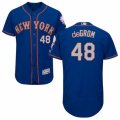 Mens Majestic New York Mets #48 Jacob deGrom Royal Gray Flexbase Authentic Collection MLB Jersey