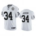 Nike Raiders #34 Bo Jackson White 100th And 60th Anniversary Vapor Untouchable Limited