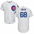 Men's Majestic Chicago Cubs #68 Jorge Soler White Flexbase Authentic Collection MLB Jersey