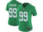 Women Nike Philadelphia Eagles #99 Jerome Brown Limited Green Rush NFL Jersey