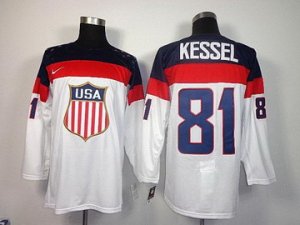 2014 Olympic Team USA #81 Phil Kessel White Stitched NH