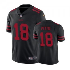 Nike 49ers #18 Dante Pettis Black Vapor Untouchable