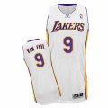 Mens Adidas Los Angeles Lakers #9 Nick Van Exel Authentic White Alternate NBA Jersey