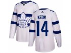 Men Adidas Toronto Maple Leafs #14 Dave Keon White Authentic 2018 Stadium Series Stitched NHL Jersey