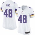 Womens Nike Minnesota Vikings #48 Zach Line Limited White NFL Jersey