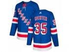 Men Adidas New York Rangers #35 Mike Richter Royal Blue Home Authentic Stitched NHL Jersey