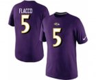 Nike Baltimore Ravens 5 Flacco Pride Name & Number T-Shirt- Purple