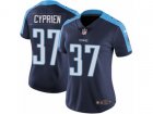 Women Nike Tennessee Titans #37 Johnathan Cyprien Vapor Untouchable Limited Navy Blue Alternate NFL Jersey