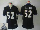 2013 Super Bowl XLVII Women NEW NFL baltimore ravens #52 r.lewis black(new limited)