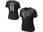 Women Nike Atlanta Falcons #11 Jones Name & Number T-Shirt black