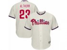 Youth Majestic Philadelphia Phillies #23 Aaron Altherr Authentic Cream Alternate Cool Base MLB Jersey