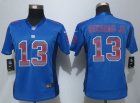 Women New Nike York Giants 13 Beckham jr blue Strobe Jerseys