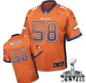Nike Denver Broncos #58 Von Miller Orange Team Color Super Bowl XLVIII NFL Elite Drift Fashion Jersey