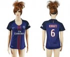 Womens Paris Saint-Germain #6 Verratti Home Soccer Club Jersey