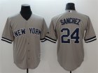 New york Yankees #24 Gary Sanchez Gray Cool Base Jersey
