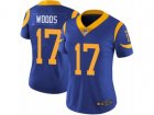 Women Nike Los Angeles Rams #17 Robert Woods Vapor Untouchable Limited Royal Blue Alternate NFL Jersey