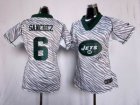 Nike Women New York Jets #6 Mark Sanchez jerseys[fem fan zebra]
