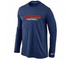 Nike San Francisco 49ers Authentic font Long Sleeve T-Shirt Black D.Blue