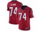 Mens Nike Houston Texans #74 Chris Clark Vapor Untouchable Limited Red Alternate NFL Jersey