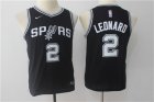 Spurs #2 Kawhi Leonard Black Youth Nike Swingman Jersey