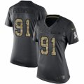 Women's Nike Detroit Lions #91 A'Shawn Robinson Limited Black 2016 Salute to Service NFL Jersey