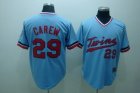 mlb minnesota twins #29 carew baby blue[cooperstown throwback]